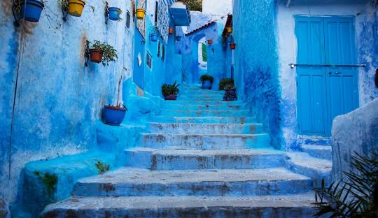 Chefchaouen Medina and mountain views